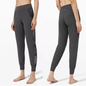 Lululemon Pants Womens 6 Gray Align Jogger Track Stripe Pull On Yoga Athletic